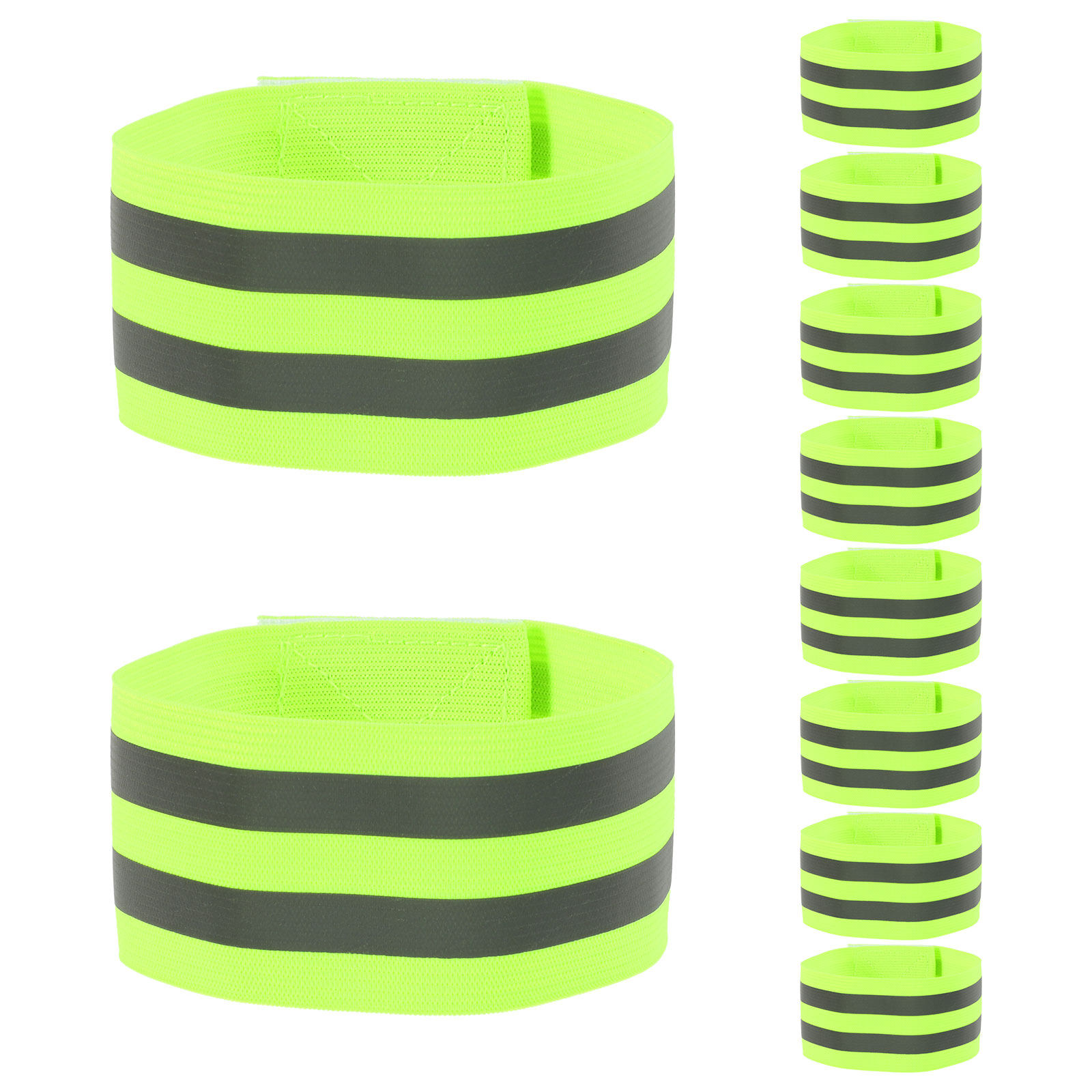 Cycling Visibility Gear - 10Pcs Reflective Armband High Visibility Elastic