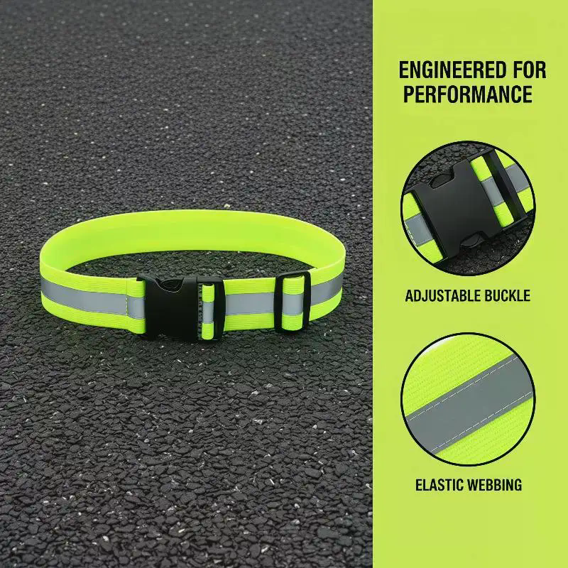 Cycling Visibility Gear - Adjustable Elastic Reflective Belts For Running