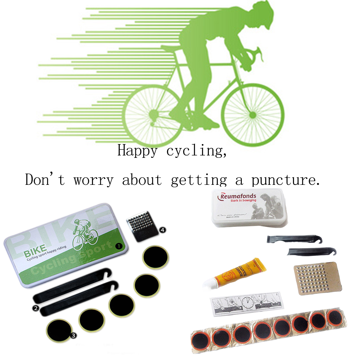 Bike Tube Repair Kit - Bicycle Flat Tire Repair Kit Tool