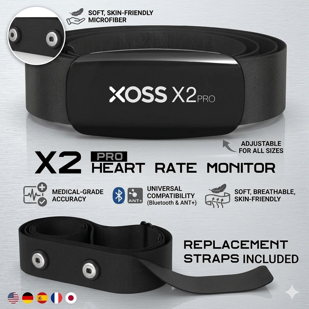 Cycling Heart Rate Monitor - XOSS X2 Pro Heart Rate Monitor
