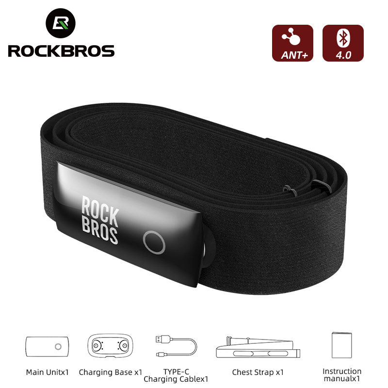 Cycling Heart Rate Monitor - ROCKBROS H828 Heart Rate Sensor Bluetooth