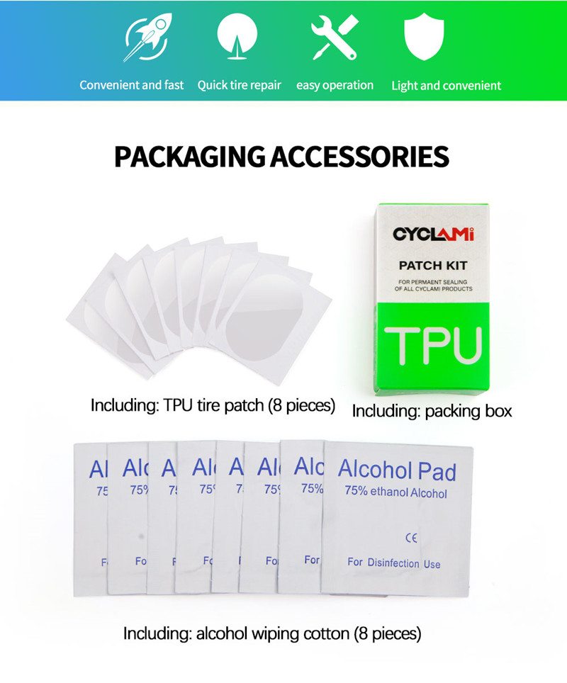 New Tire Patch For TPU Tube CY - Bike Tube Repair Kit recensie en prijs