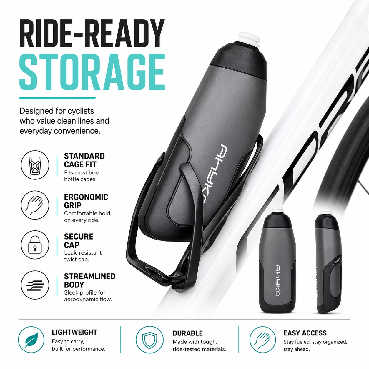Ahyka Aerodynamic Water Bottle - Triathlon Cycling Kit recensie en prijs