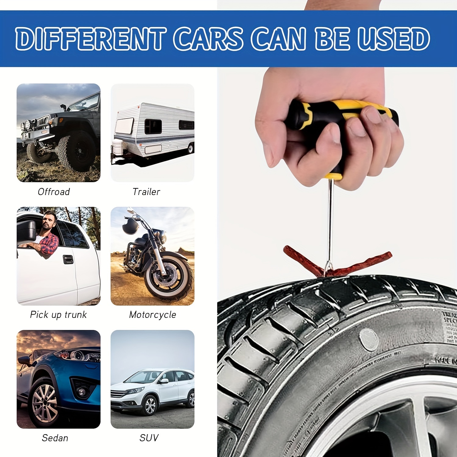Emergency Heavy Duty Car Tire  - Bike Tube Repair Kit recensie en prijs